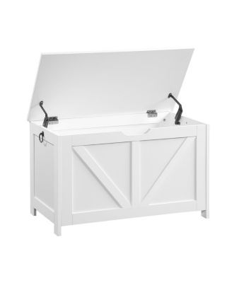Retro Storage Bench and Toy Box Organizer with 2 Hinges