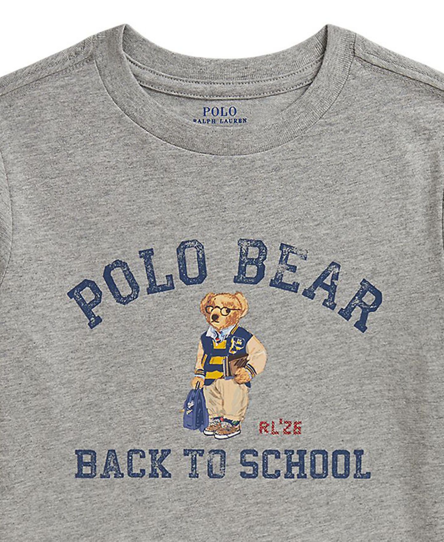 Футболка Polo Ralph Lauren Polo Bear Cotton Jersey T-Shirt для мальчиков, цвет: Меланжевый — фото 3