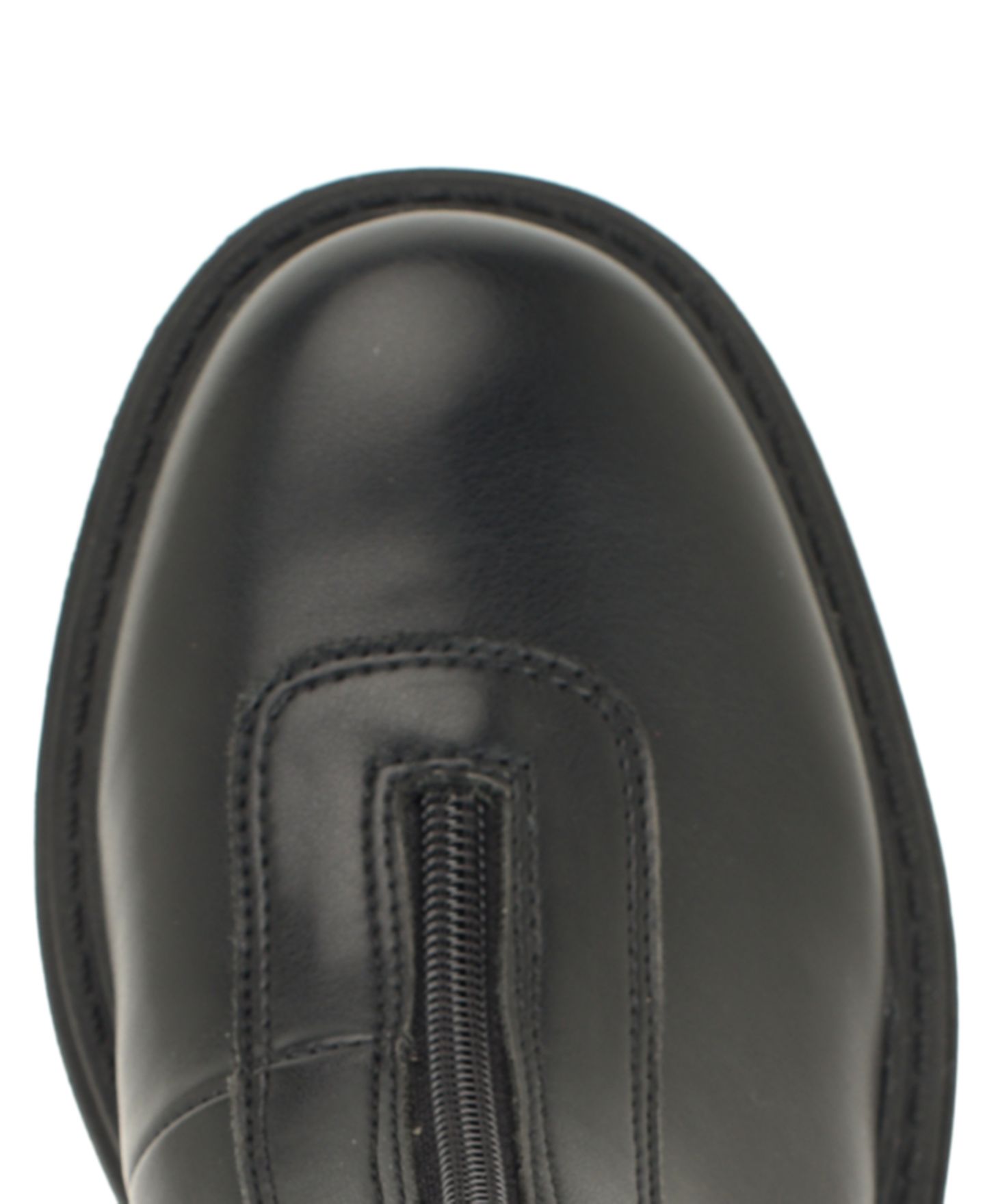 Женские ботинки GUESS Syyan Front Zip Lug Sole Booties, цвет: Чёрный гладкий — фото 4