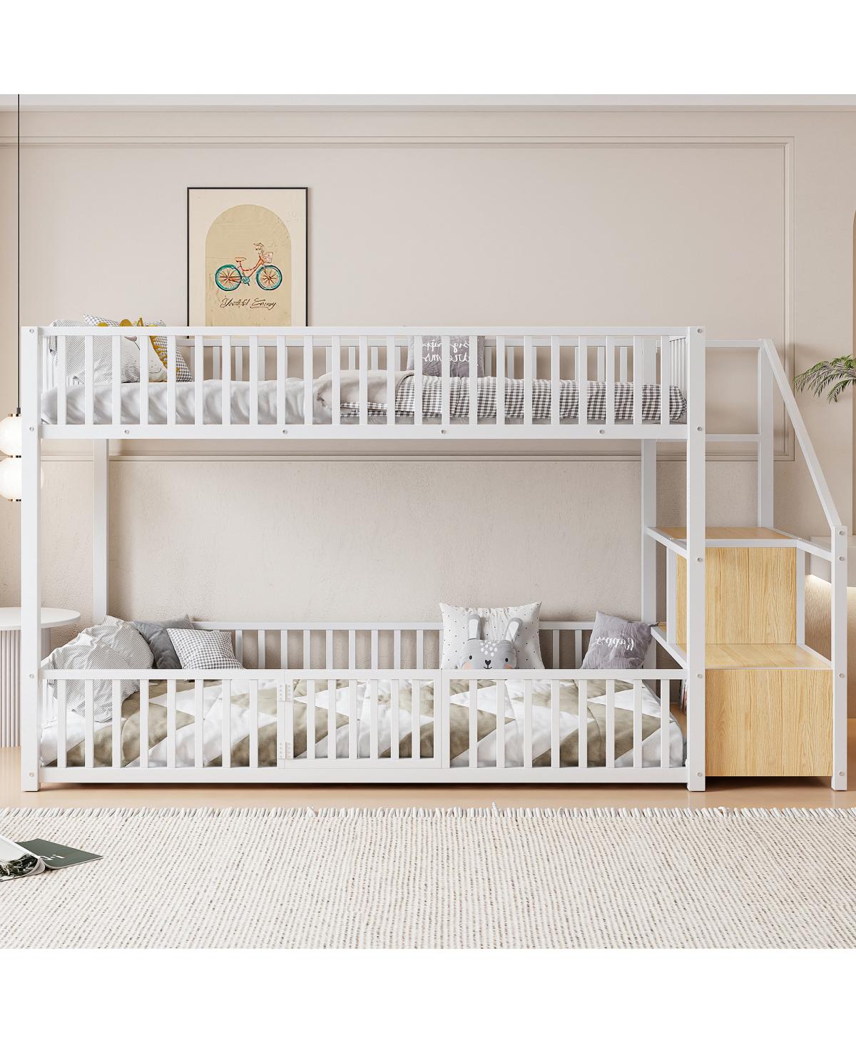 Streamdale Furniture Twin size bunk bed with storage ladder