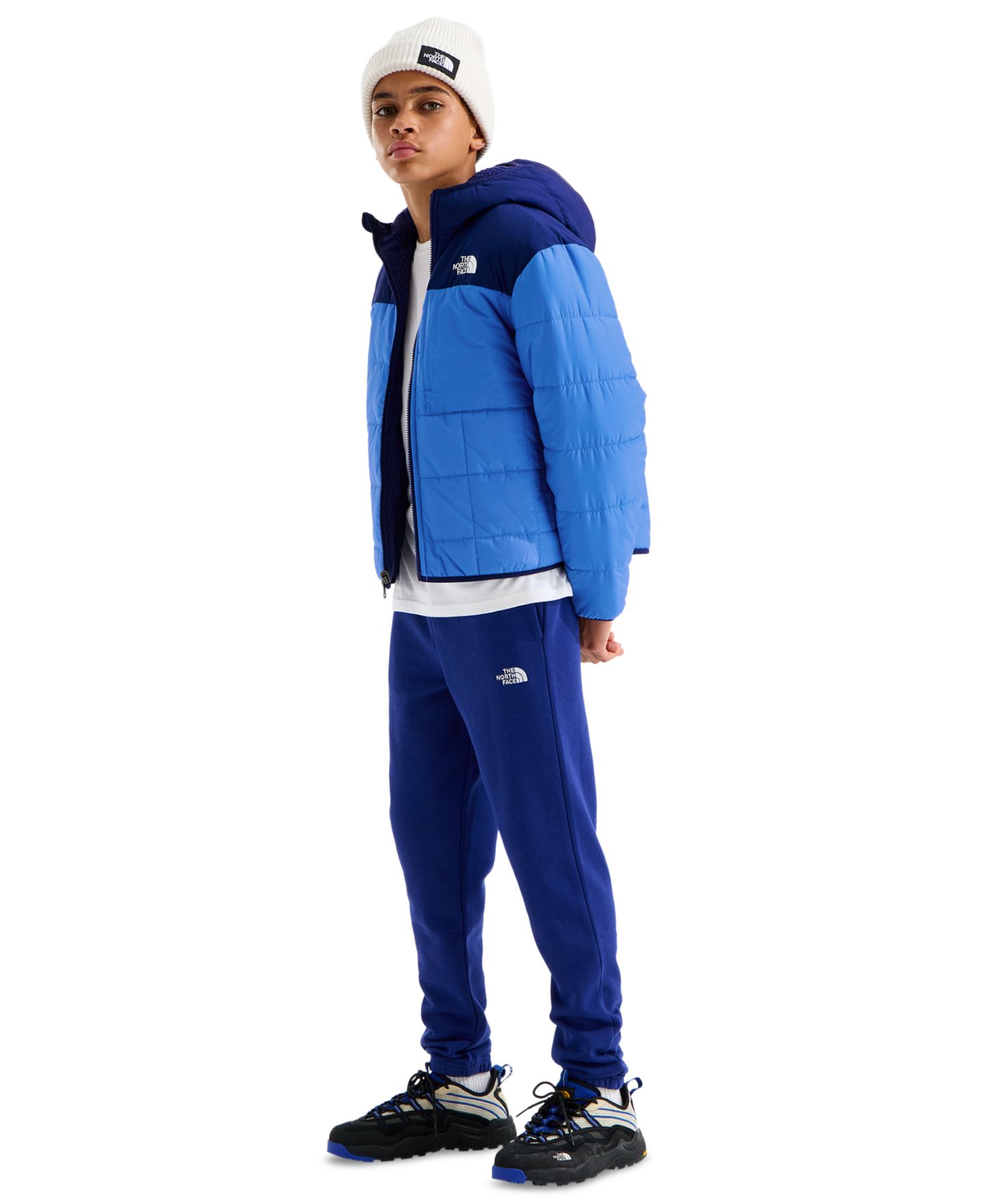Куртка The North Face Reversible Long-Sleeve Full-Zip Hooded Jacket для мальчиков, цвет: Синий / Насыщенный синий — фото 2