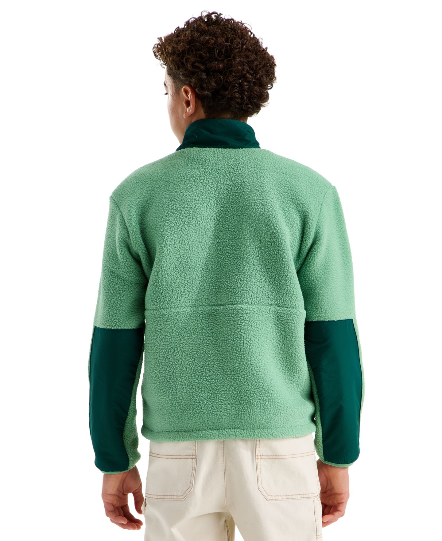Куртка The North Face Long-Sleeve Full-Zip Jacket для мальчиков, цвет: Тёмно-зелёный — фото 4