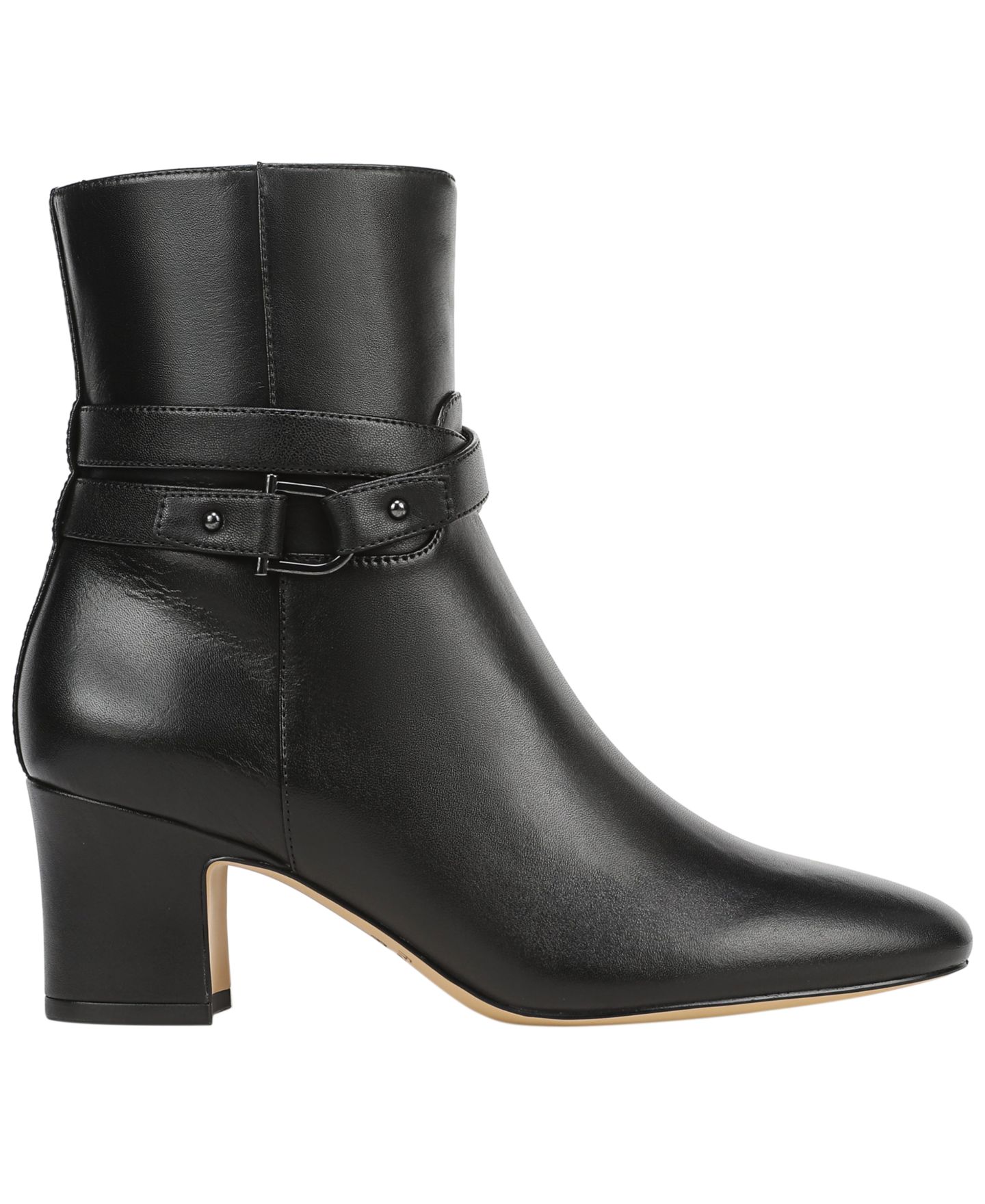 Женские ботинки Franco Sarto Flexa Caden Pointed Toe Zip Short Booties, цвет: Чёрный кожаный — фото 2