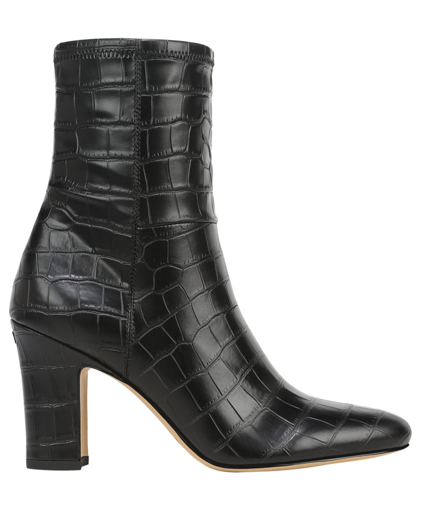 Женские ботинки Franco Sarto Flexa Jael Almond Toe Zip Short Booties, цвет: Чёрный с принтом искусственная кожа — фото 2
