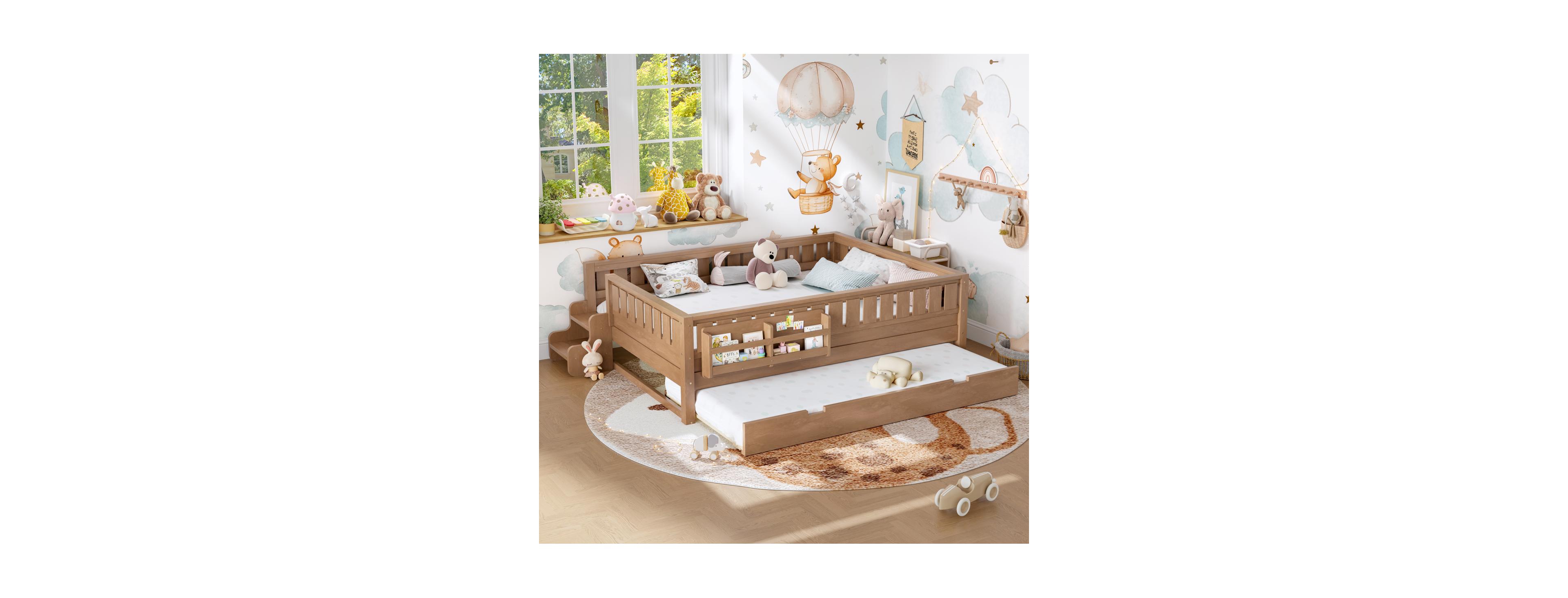 Streamdale Furniture with Bookshelves Staircase Safety Rails and Trundle