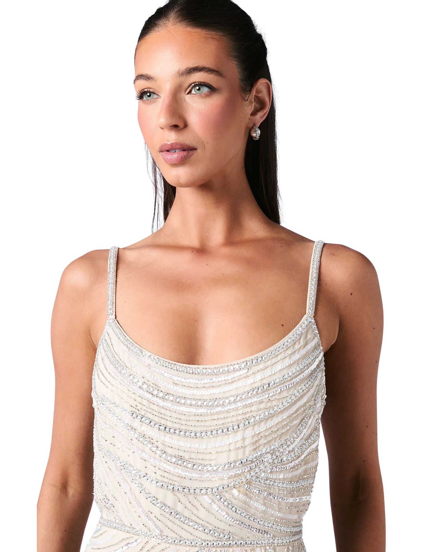 Женское платье Coast Embellished Strappy Maxi, цвет: Телесный — фото 4