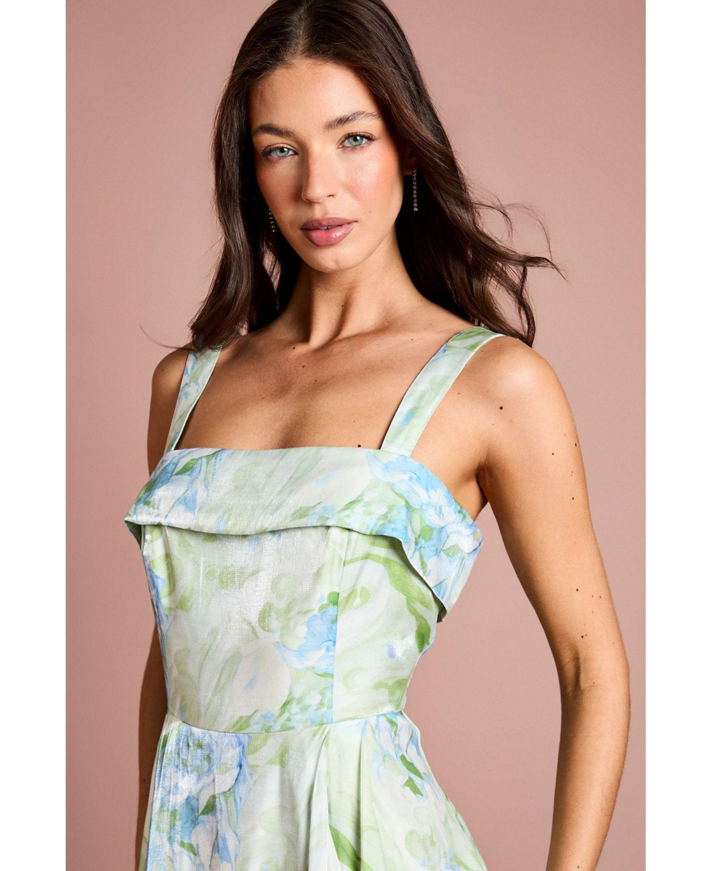 Женское платье Coast Organza High Low Maxi, цвет: Зелёный — фото 4