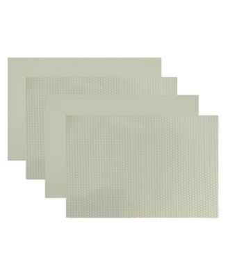Bellagio Reversible Premium Faux Leather 12" x 18" Rectangular Placemats Set of 4