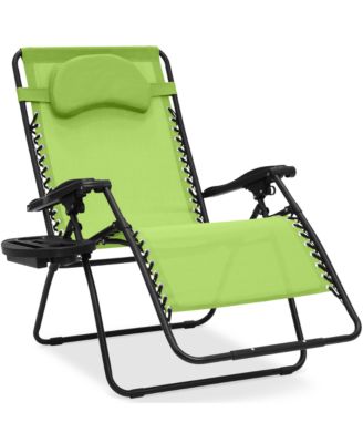 Zero Gravity Chair Folding Lounge Recliner Cup Holder Tray.