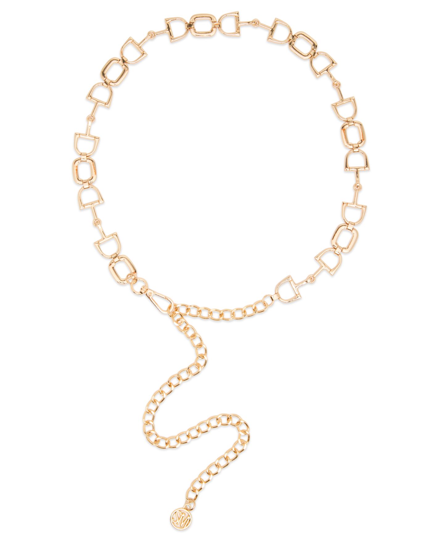 Женский ремень Steve Madden Equestrian Link Chain Belt, цвет: Золотой — фото 1