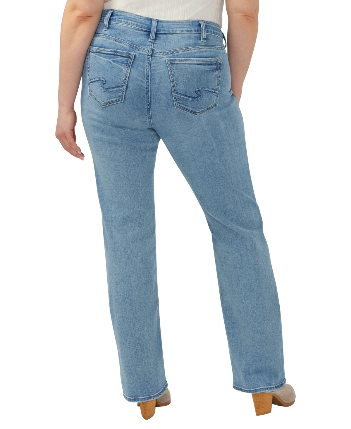 Silver Jeans Co. Plus Size Elyse Mid-rise Bootcut Jeans In Backstage