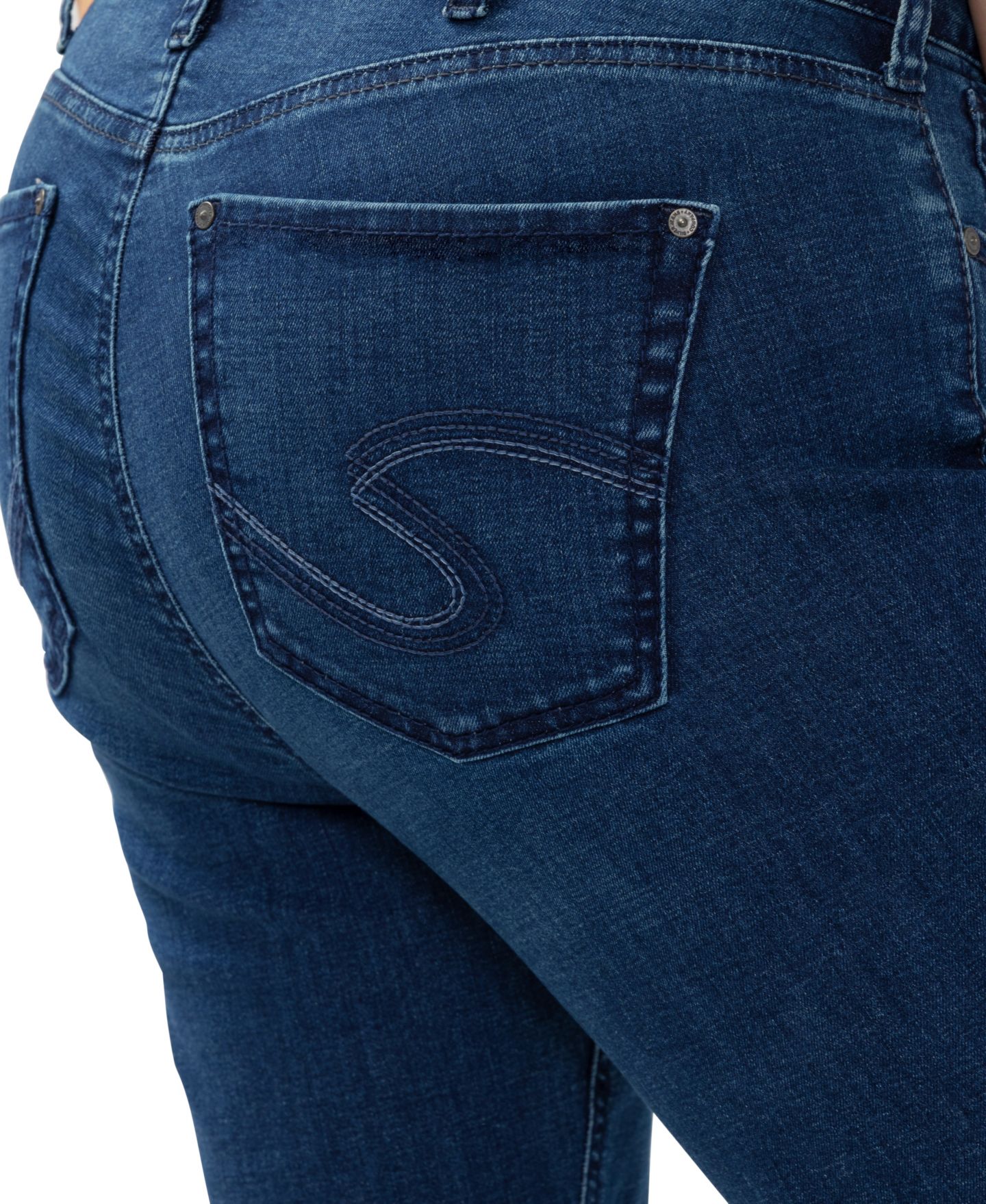 Женские джинсы Silver Jeans Co. Plus Size Avery Curvy Fit Bootcut, цвет: Filtered Heart — фото 10