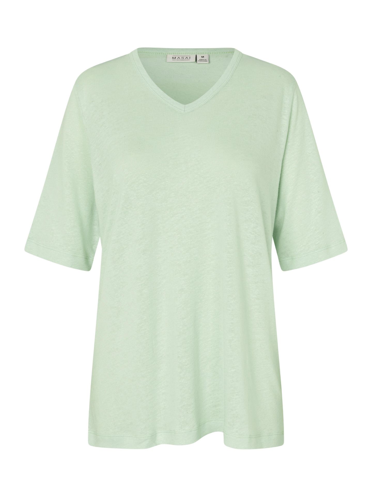 Женская футболка Masai Copenhagen Maballumi Relaxed V-Neck, цвет: Пыльный аквамариновый — фото 6