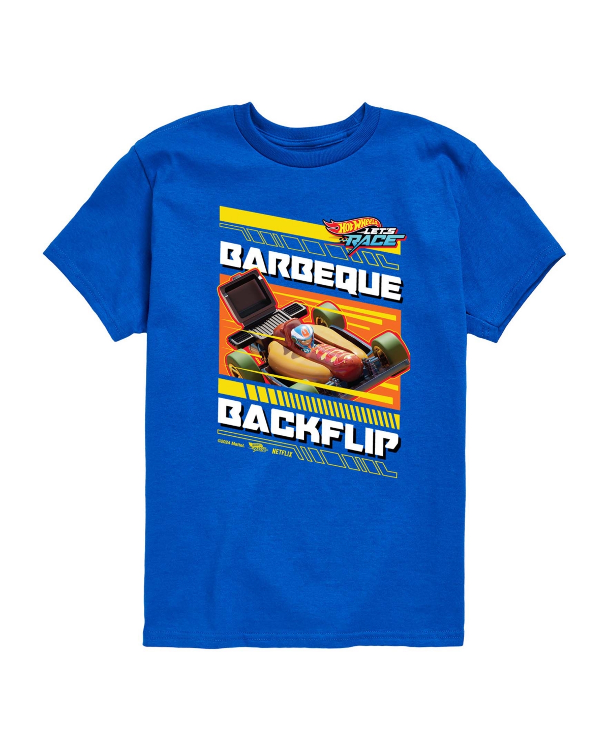 Hot Wheels Bbq Backflip Toddler Boys' 2T-5T Short Sleeve Graphic T-Shirt - Royal Blue