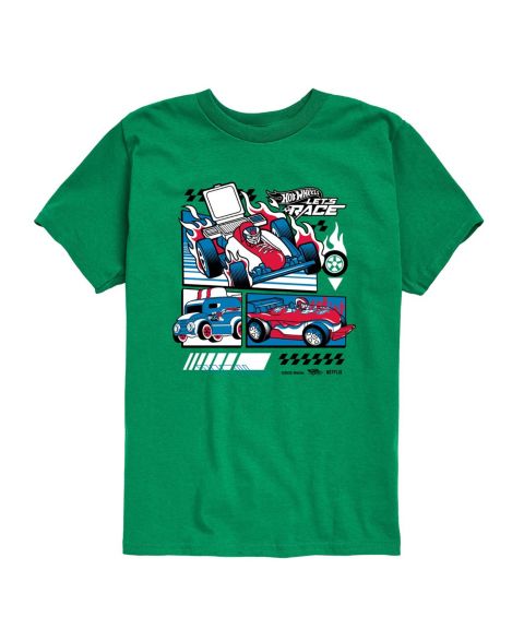 Футболка Hot Wheels Lets Race Grid Short-Sleeve Graphic для мальчиков-малышей, цвет: Зелёный