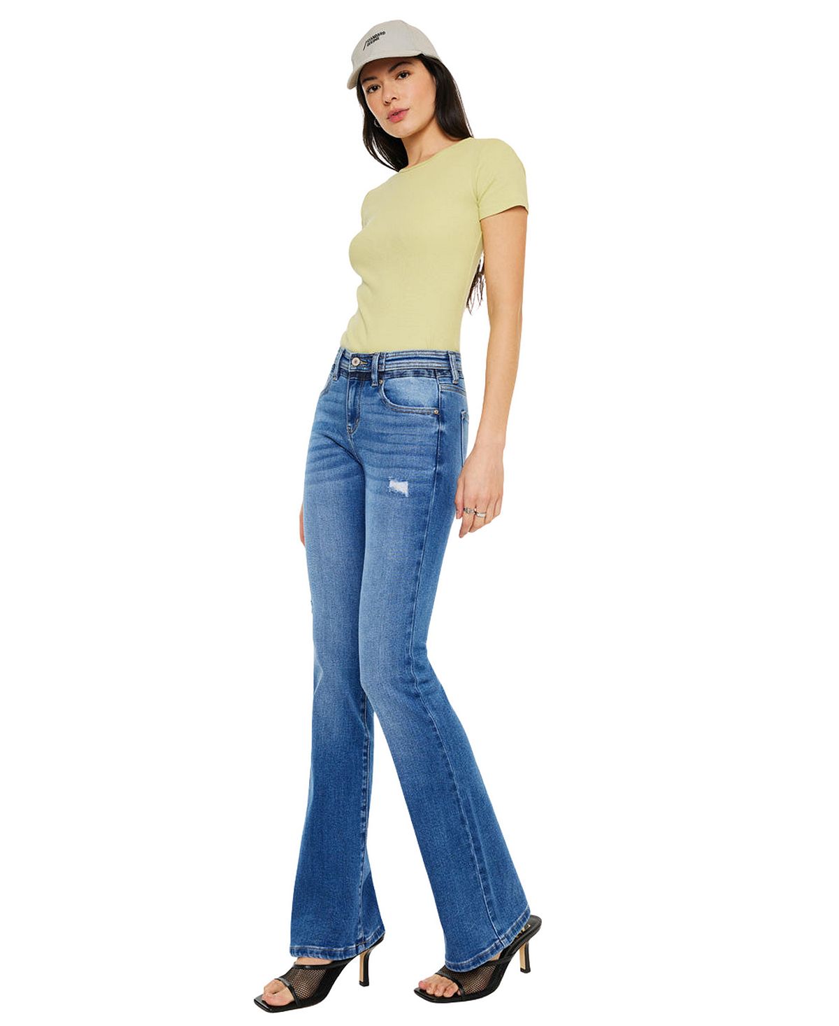 KanCan Women's Kiera Mid Rise Bootcut Jeans view 6 — MAYCSS fashion products
