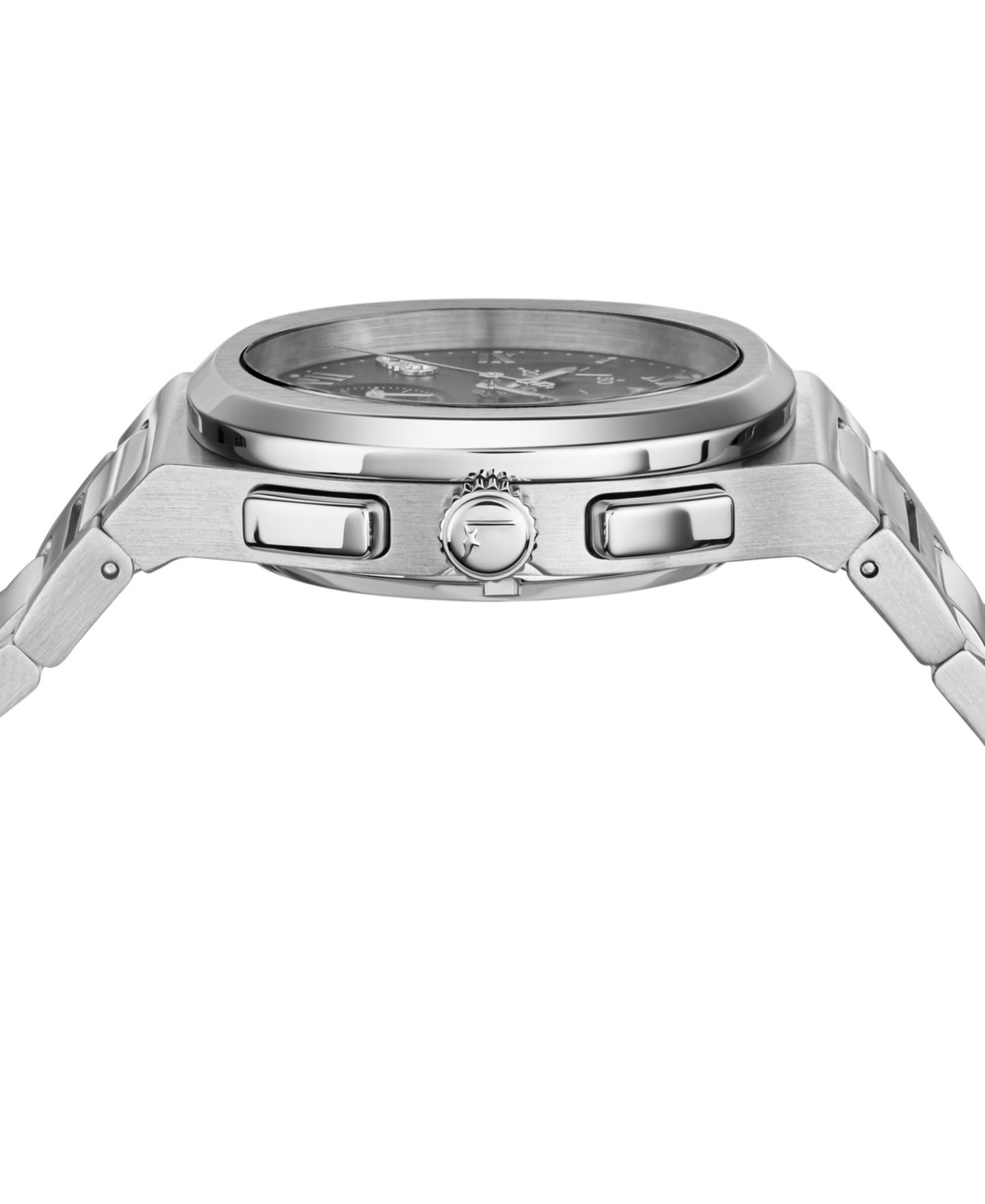 Мужские часы Ferragamo Elliptical Silver Stainless Steel Bracelet Watch 38mm — фото 2