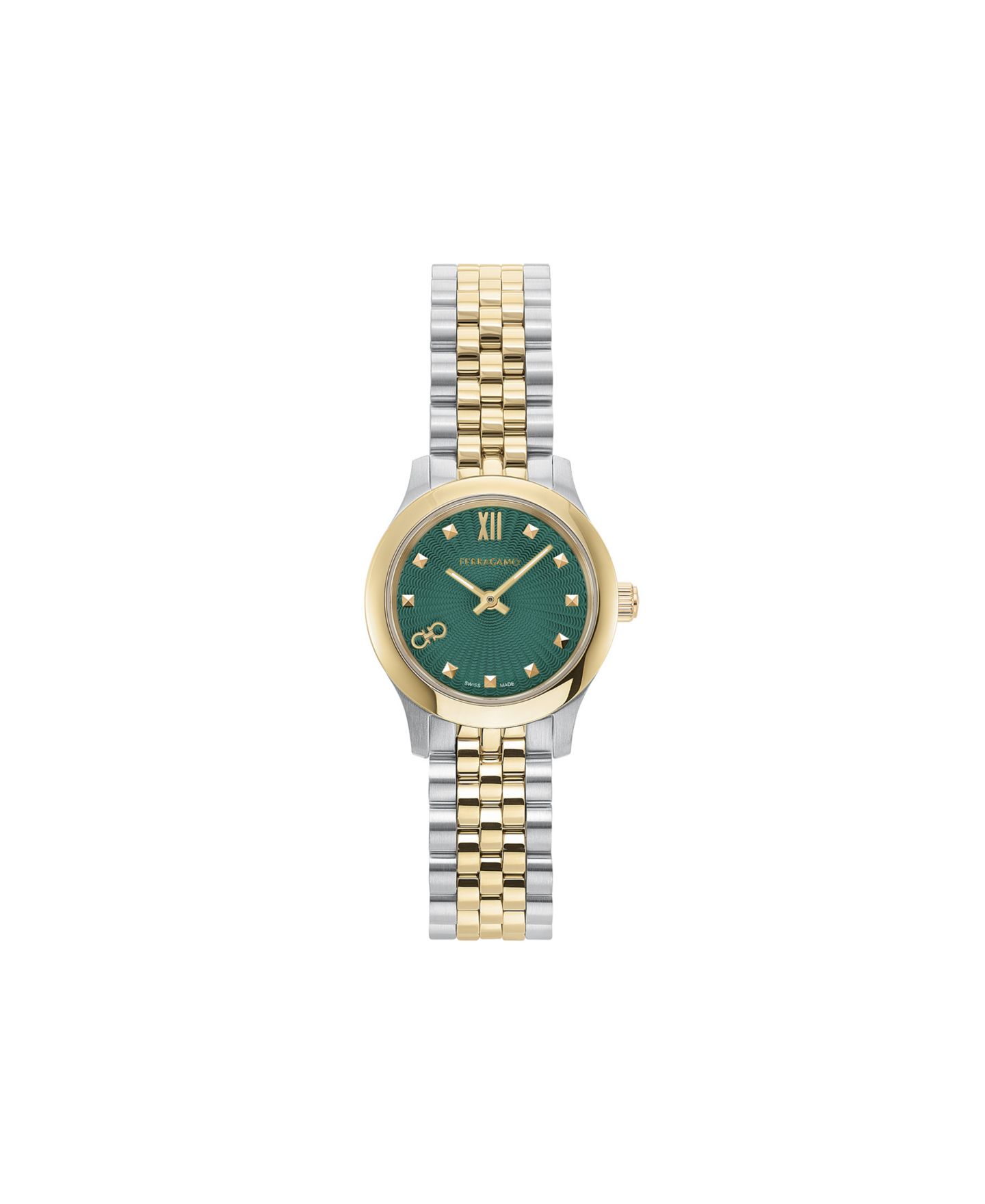 Женские часы Ferragamo Duo Mini Two-Tone Stainless Steel Bracelet Watch 25mm — фото 1