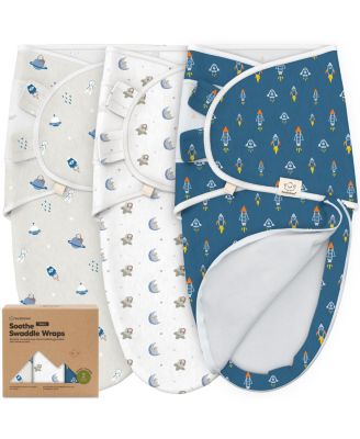 3pk Soothe Zippy Baby Swaddles 0-3 Months, Newborn Sleep Sacks, Zipper Swaddle, Wearable Swaddle Blanket