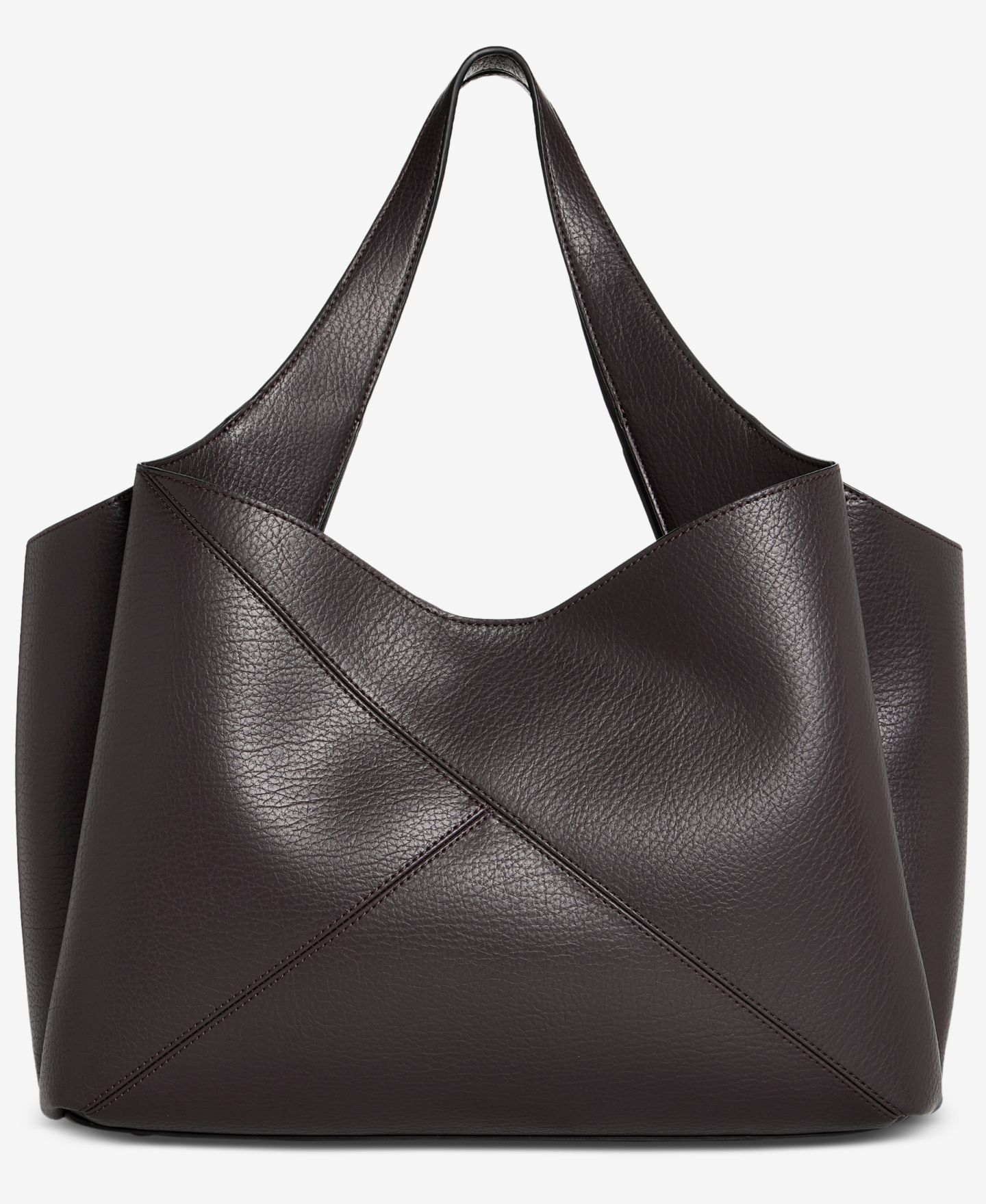 Женская сумка I.N.C. International Concepts Liliah Large Seamed, цвет: Шоколадный сливовый — фото 6