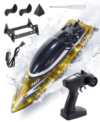 Remote Control Boat 30KMH High Speed RC Racing Boat for Pool Lake Kids