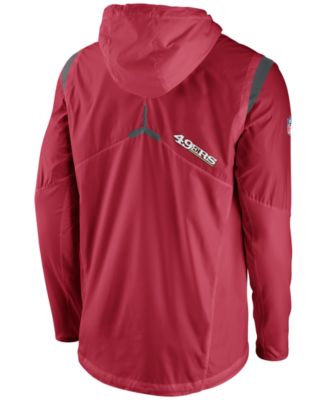 Nike Men's San Francisco 49ers Vapor Speed Fly Rush Hooded Jacket