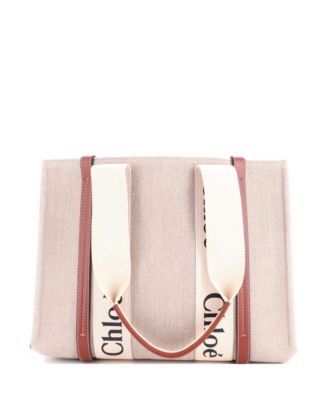 Medium Woody Tote Canvas with Leather