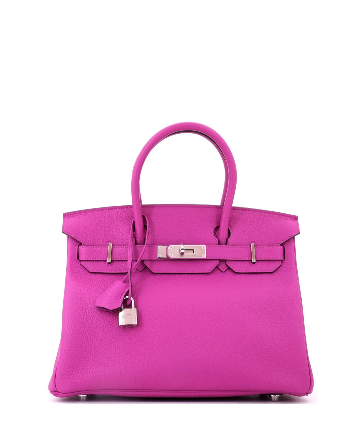 Pre-Owned HERMES Birkin 30 Handbag Pink Togo with Palladium Hardware - Pink