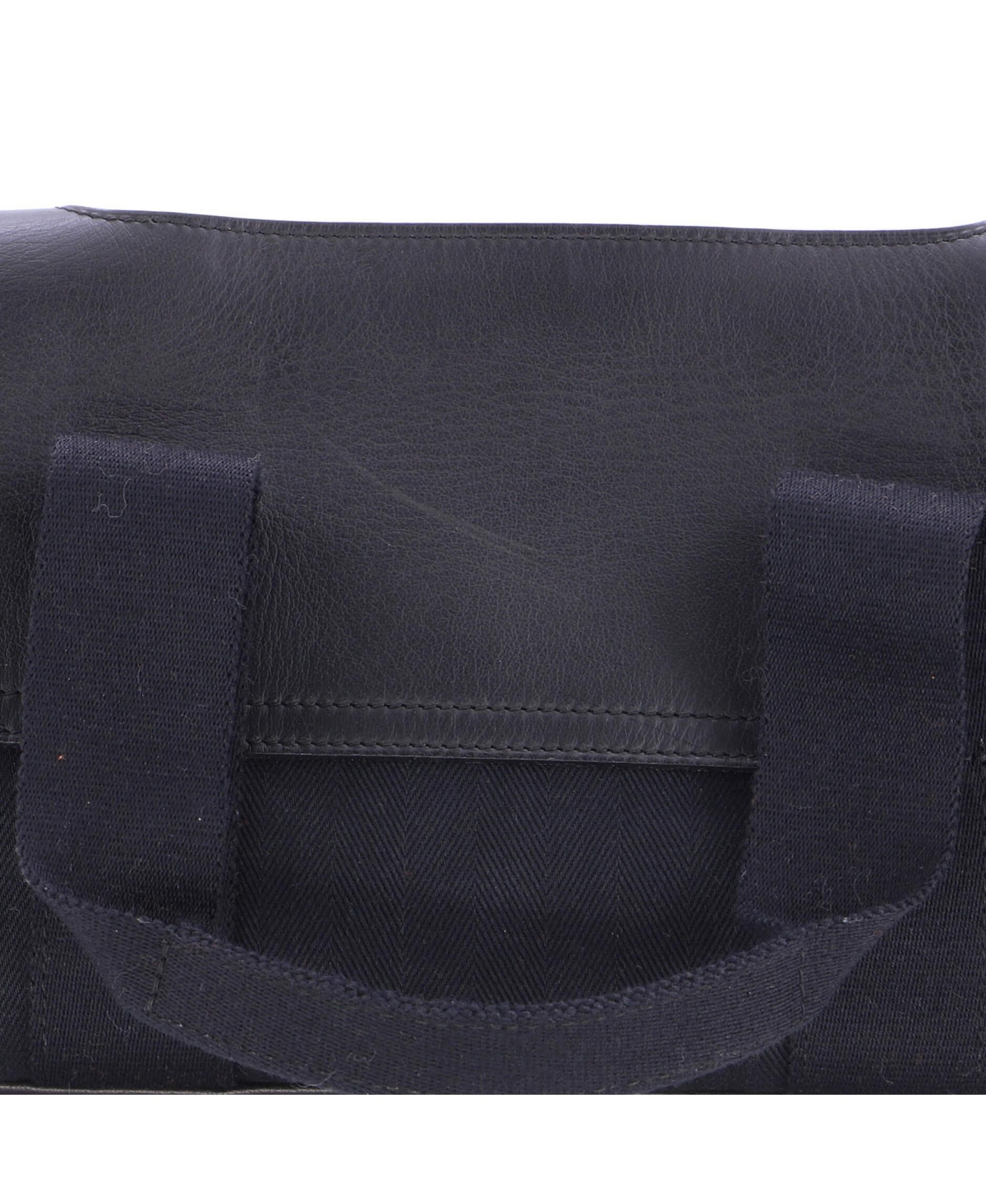 Pre-Owned HERMES Pm Valparaiso East West Bag Toile and Leather