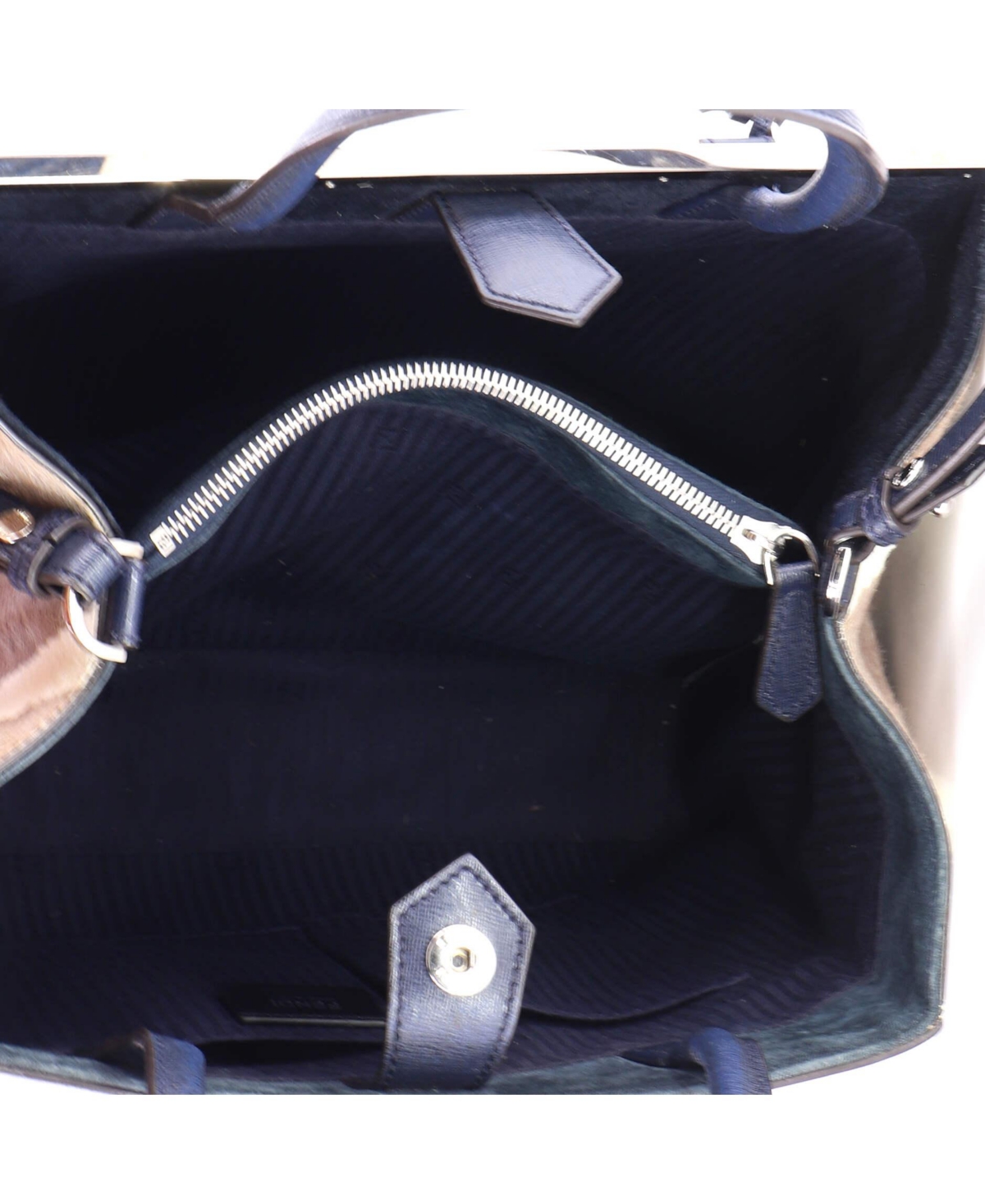 Pre-Owned Fendi Medium 2Jours Bag Pony Hair and Leather