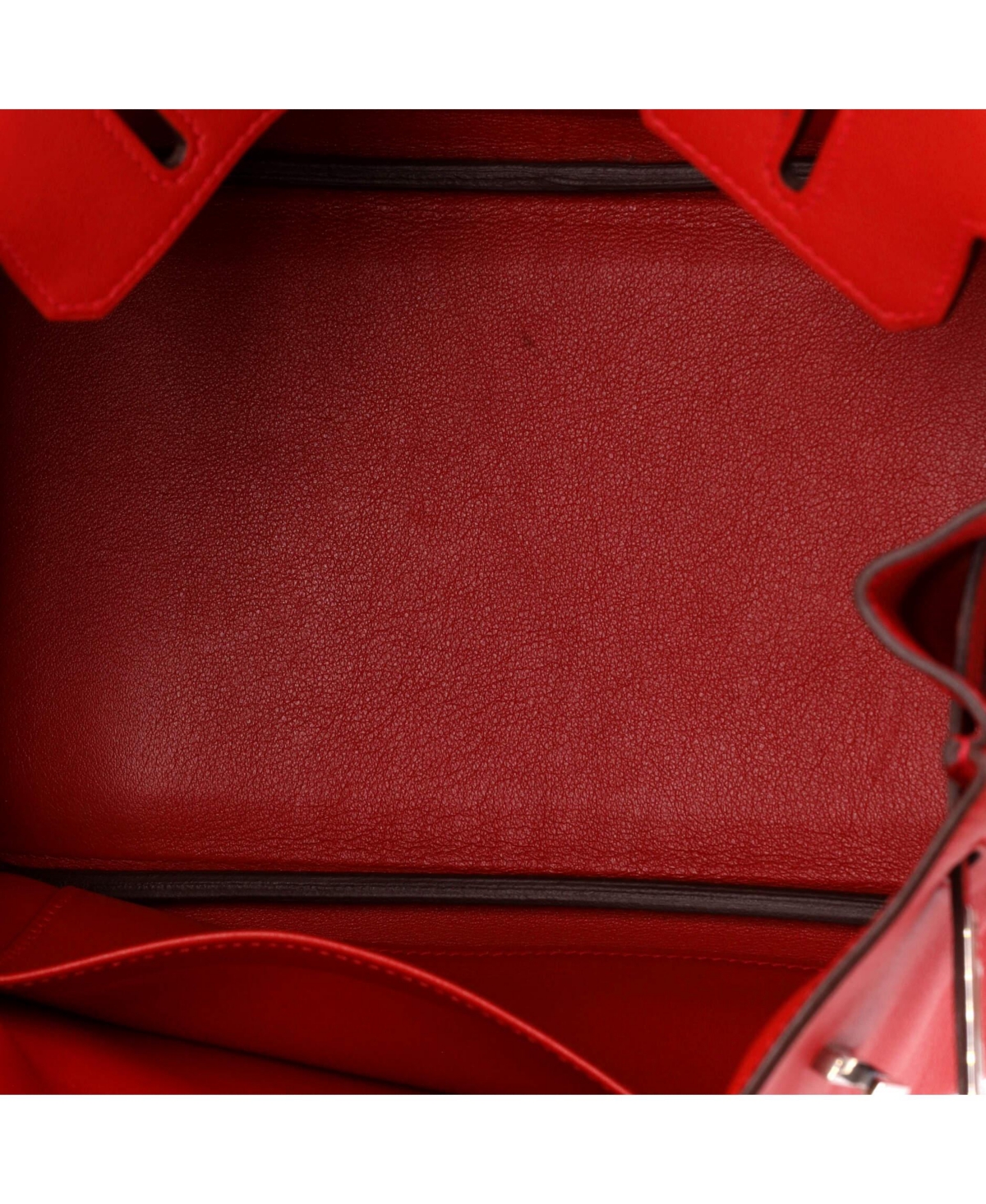 Pre-Owned HERMES Birkin 25 Handbag Red Swift with Palladium Hardware
