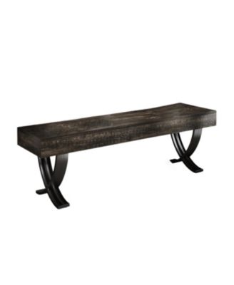 Industrial Entryway Shoe Bench with Metal X-Shaped Legs