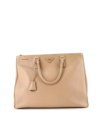 XL Double Zip Lux Tote Saffiano Leather