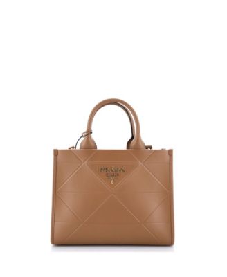 Small Symbole Shopper Tote Embossed Leather