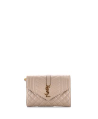 Classic Monogram Envelope Wristlet Clutch Mixed Matelasse Leather