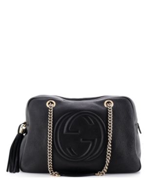 Medium Soho Chain Zip Shoulder Bag Leather