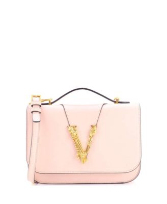 Small Virtus Flap Shoulder Bag Leather