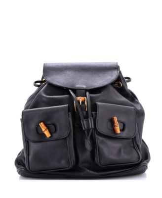 Medium Vintage Bamboo Backpack Leather