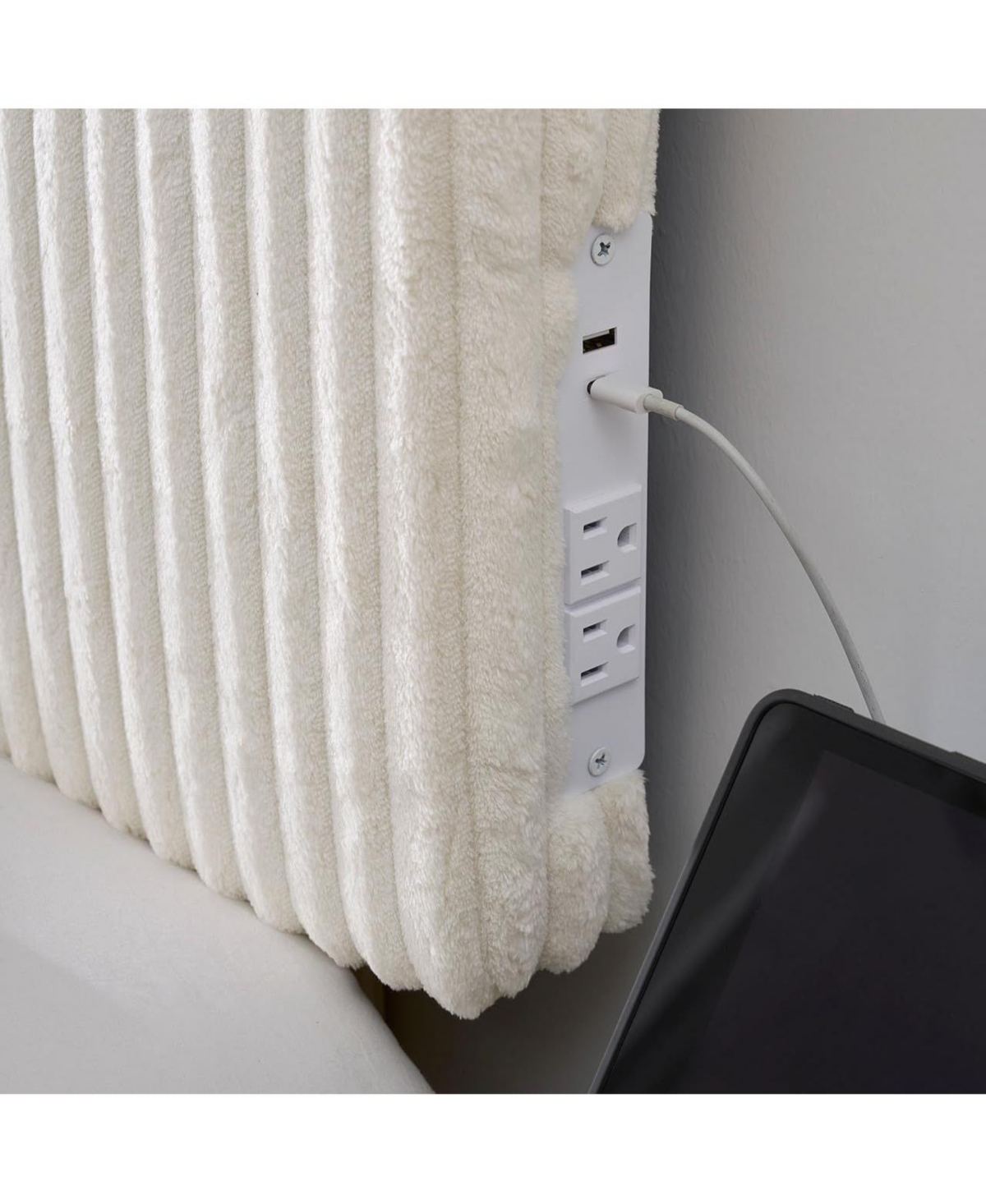 DormCo Tavira Allure Right Side Outlet Headboard - Classic Corded