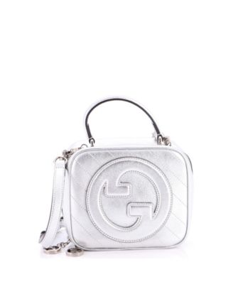 Blondie NM Top Handle Shoulder Bag Diagonal Quilted Leather