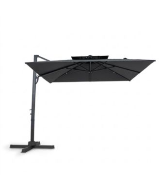 10 ft Cantilever Patio Umbrella with 360 Rotation Air Vent and Eight Ribs