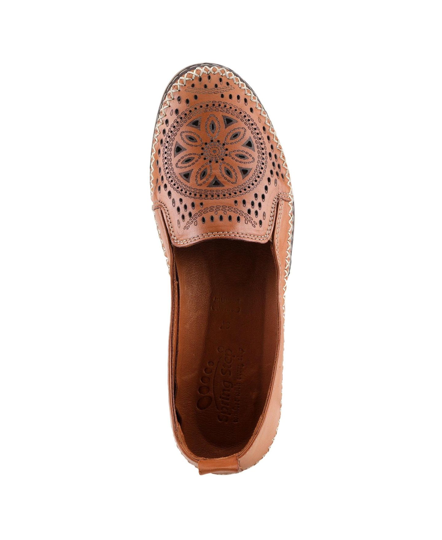 Женские туфли Spring Step Loafer with Laser-Cut Detail, цвет: Верблюжий — фото 4