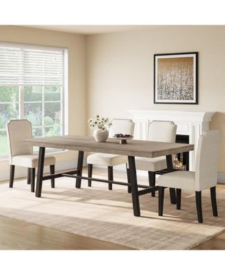 78.7" Industrial Kitchen Dining Table for 6-8 People Dinner, Kitchen, Dining Room, (Only Table)