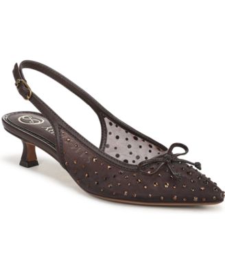 Women's Everly2 Embellished Mesh Kitten Heel Slingback Pumps