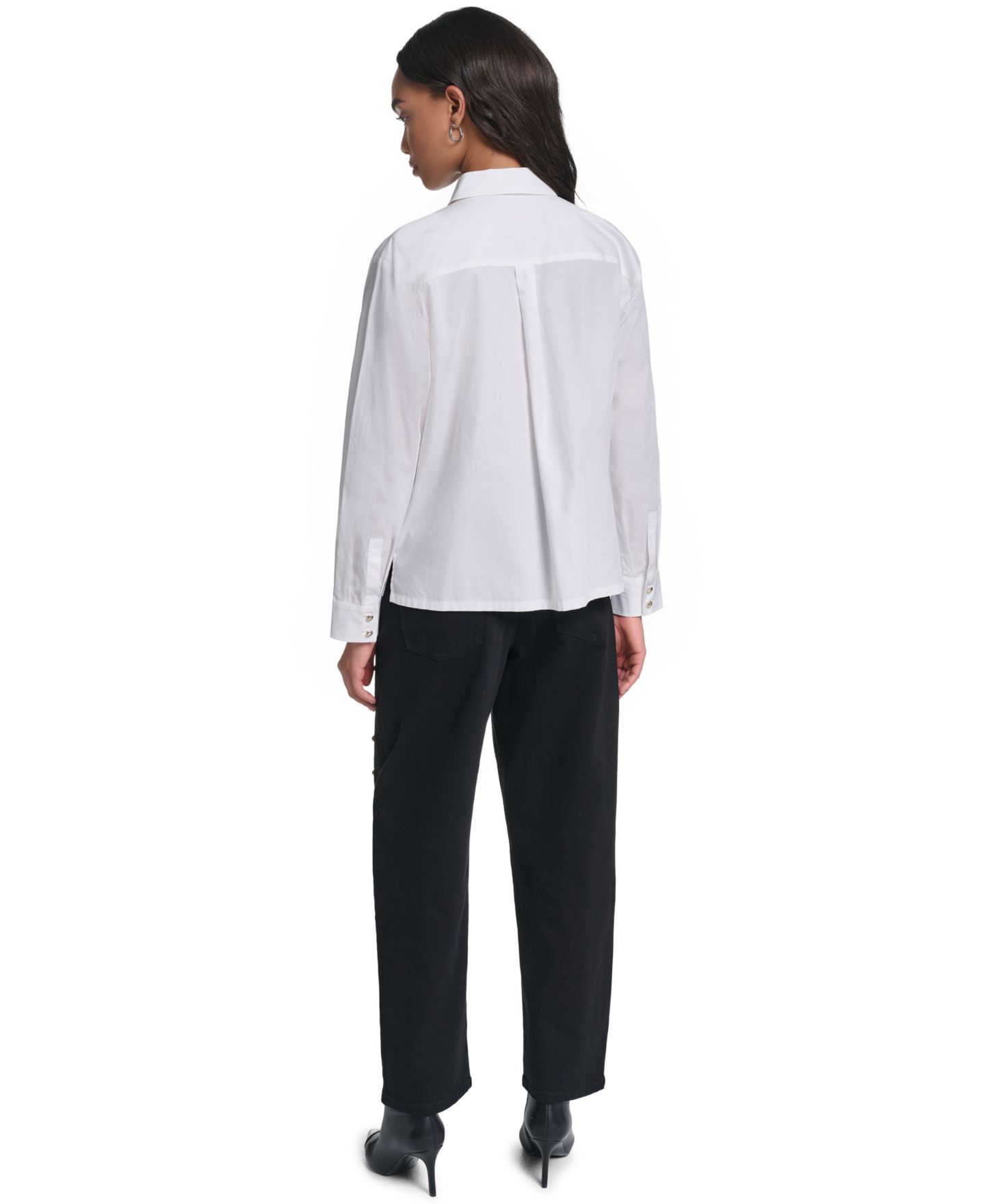 Женский топ KARL LAGERFELD PARIS Embellished Cropped Top, цвет: Белый — фото 6