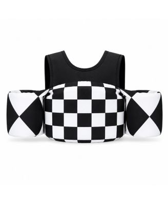Kidsco Swim Vest Puddle Jumper Float Aid Shoulder Straps Arm Wings Checkerboard 2-6 Years
