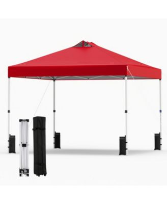 10 x 10 ft Commercial Pop Up Canopy Tent with One Hand Center Lock UPF50