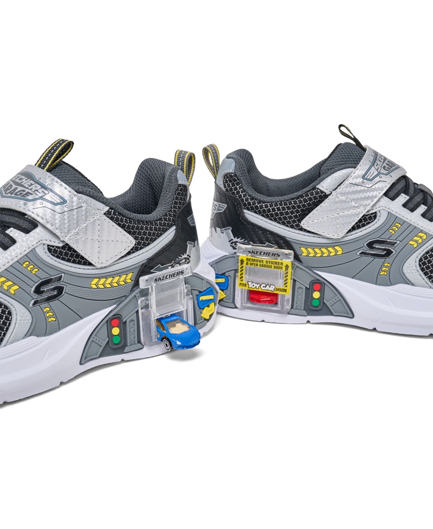 Детские кроссовки Skechers Little Kids Garage Lifestyle, цвет: Серебристый / Чёрный — фото 6
