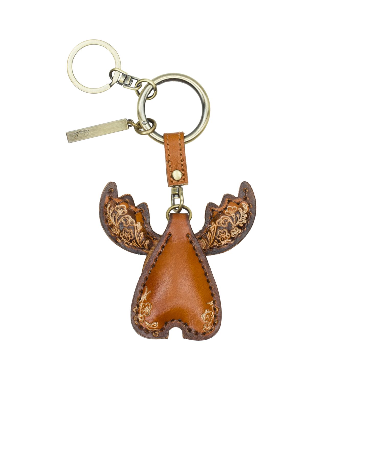 Женский брелок Patricia Nash Nordic Noble Moose Leather Bag Charm, цвет: Рыжевато-коричневый — фото 2
