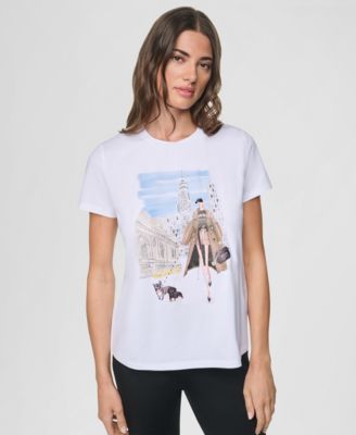 Women's Midtown Dog Walker Graphic Short-Sleeve T-Shirt